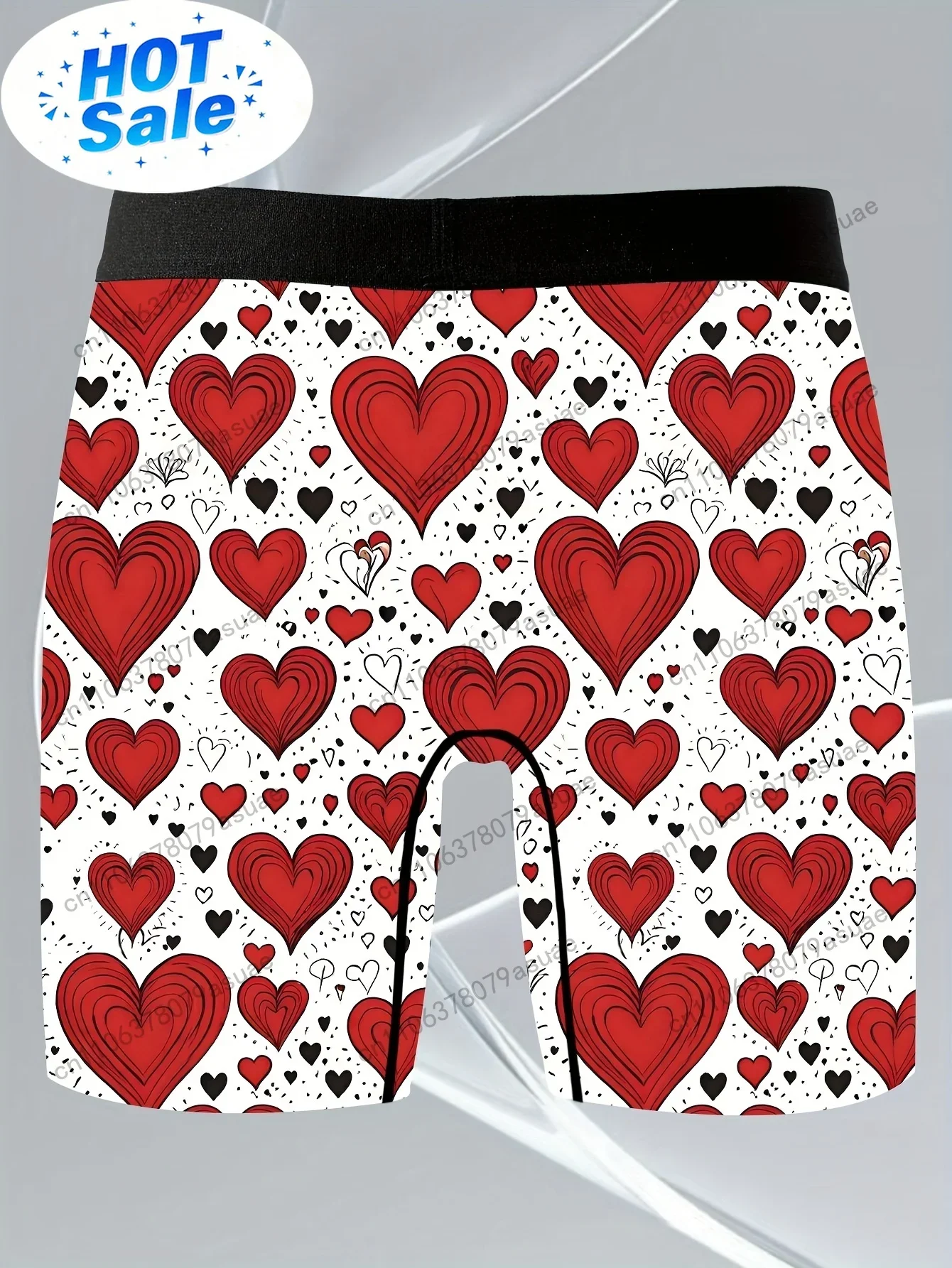 1pc Men'S Heart Print Boxer Br - Quick Dry Underwear review and price